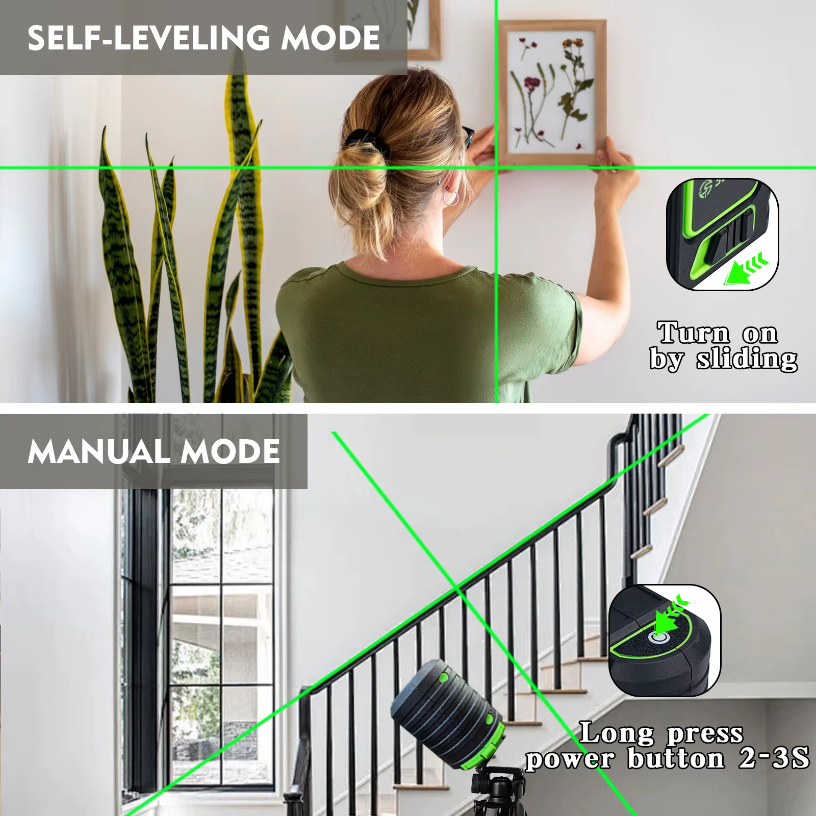 Niveau laser de précision 2 mm/5 m