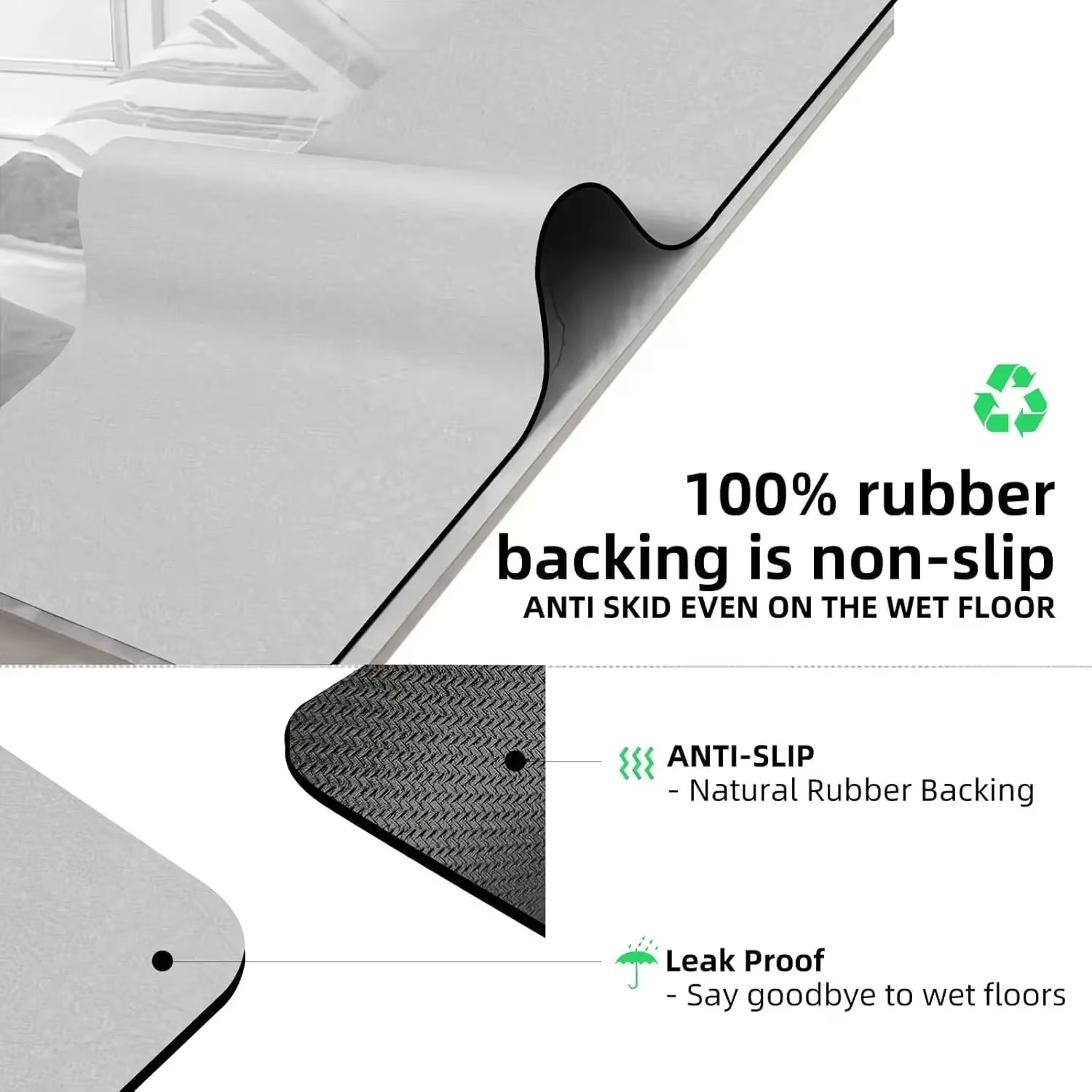 Tapis de bain personnalisé terre diatomée tapis de salle de bain Super absorbant séchage rapide antidérapant mince tapis de sol tapis de Garage en caoutchouc