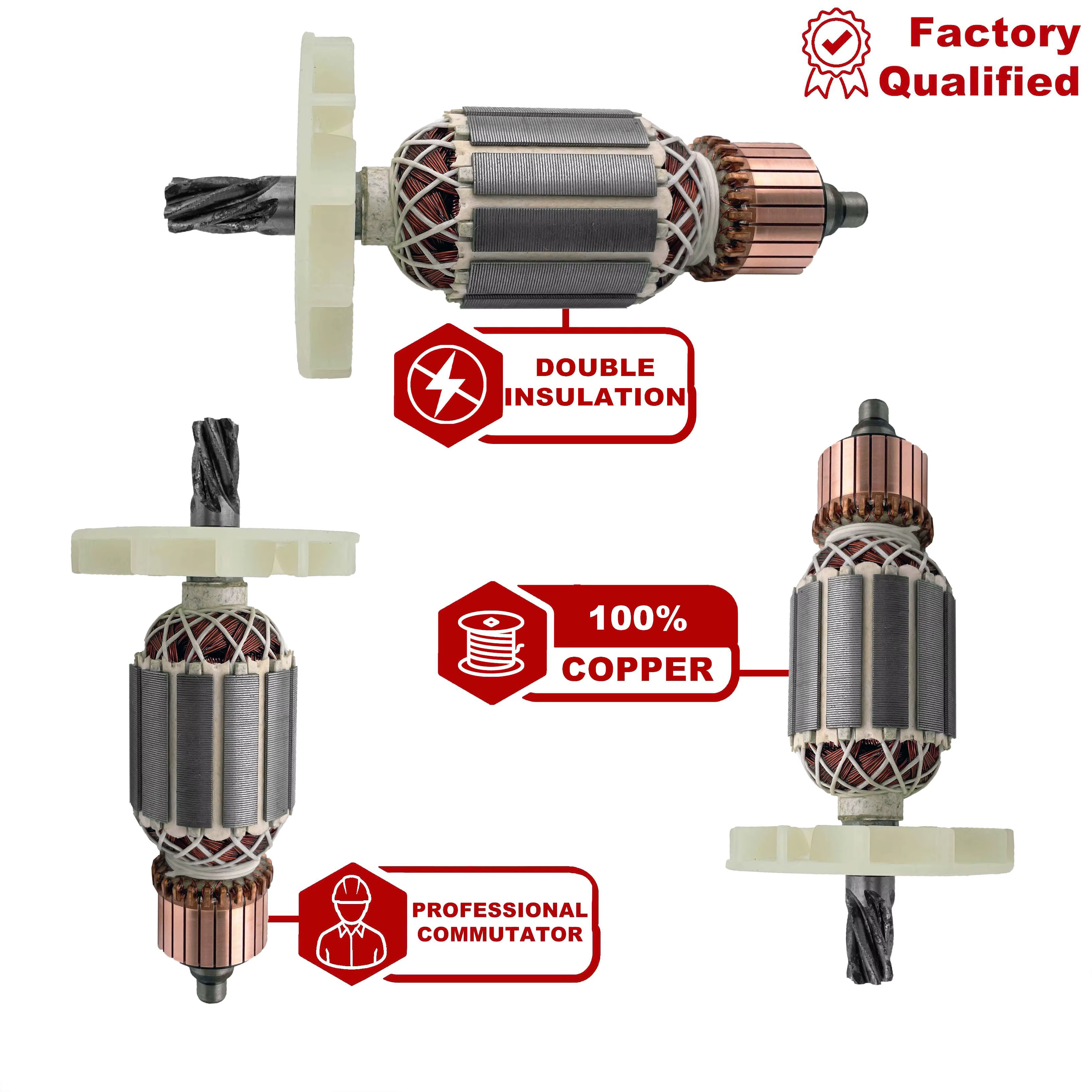 AC 220V 240V H41SA Induit Rotor pour HITACHI Marteau A Percussion Pièces de rechange Marteau-piqueur H 41SA