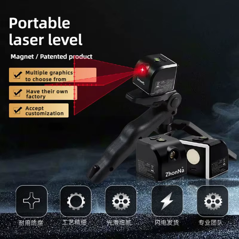 Niveau Portable à lumière rouge avec support