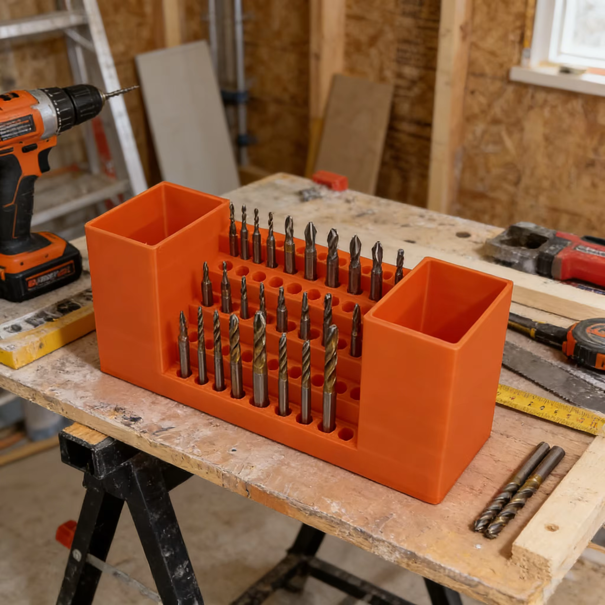 Boîte de rangement pour embouts de perceuse