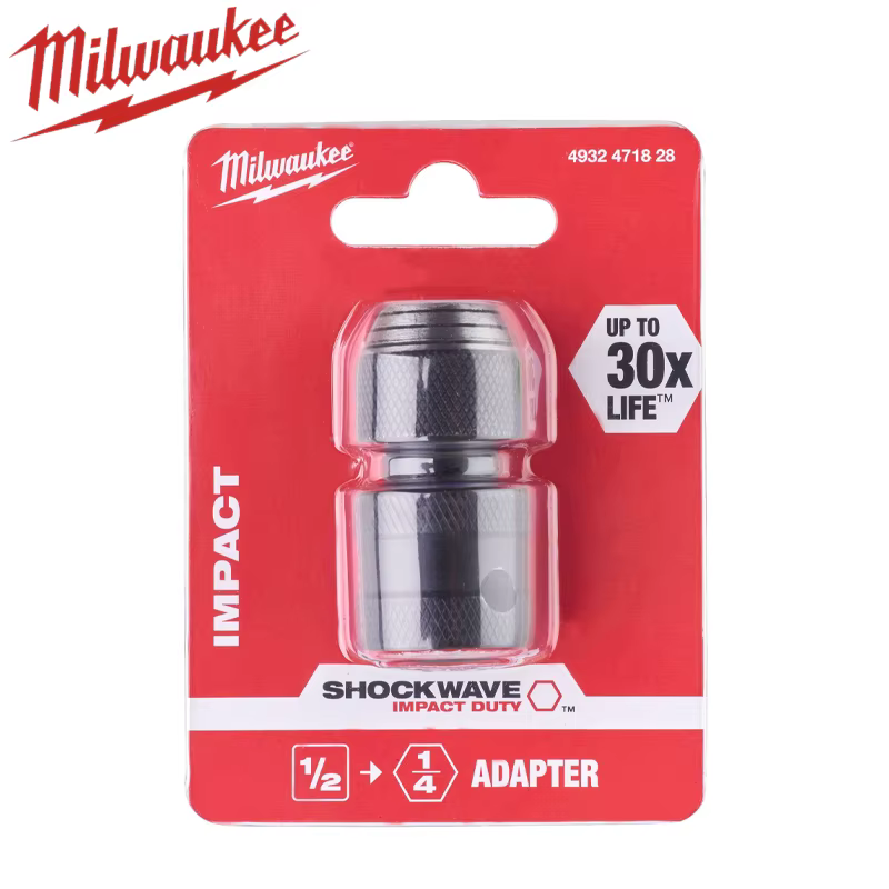MILWAUKEE 4932471828 Adaptateurs de prises à percussion hexagonales 1⁄2" carrées 1⁄4" Accessoires pour outils