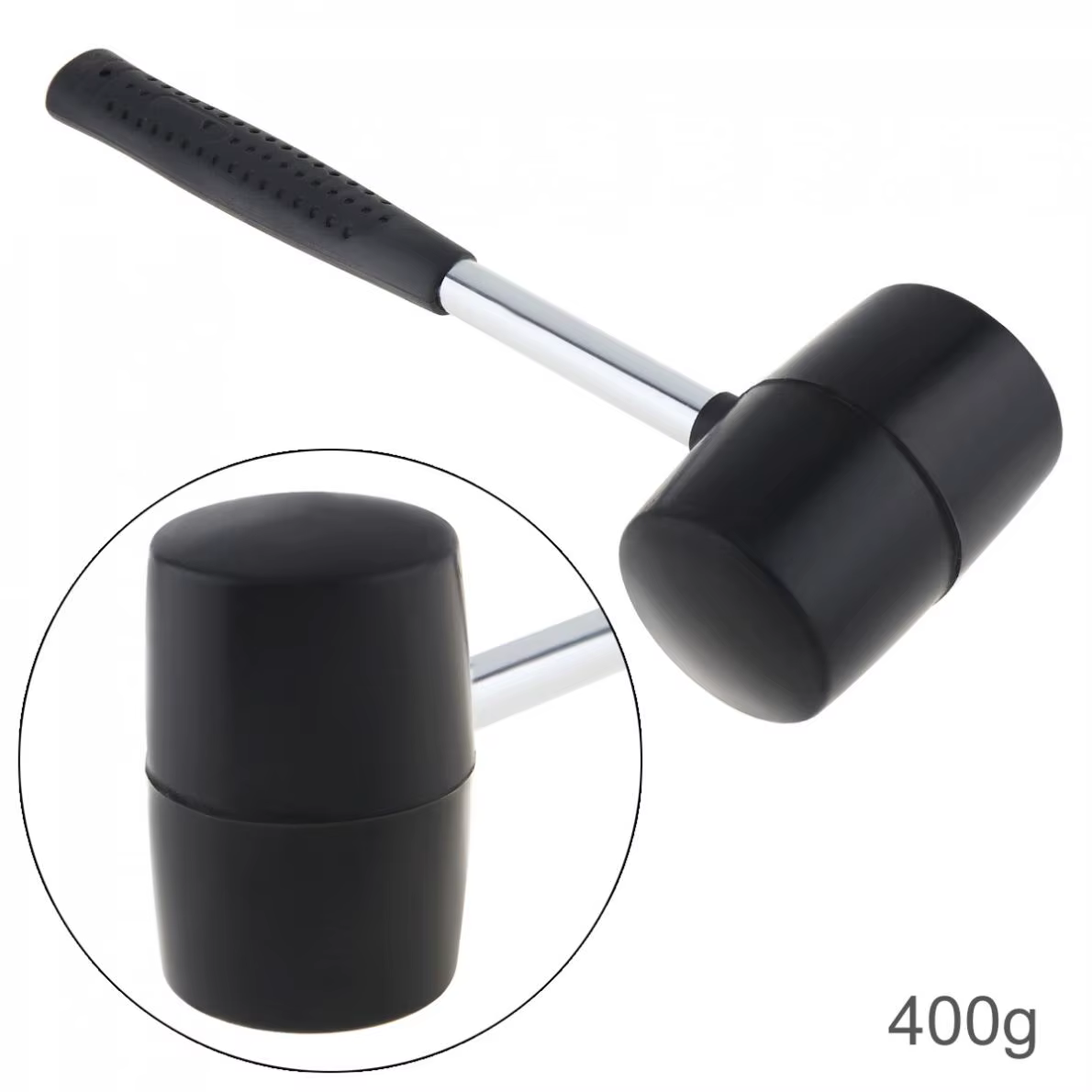 Marteau en caoutchouc noir non élastique de 400 g