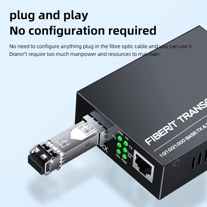 Convertisseur de média SFP BIDI duplex BYXGD Gigabit à fibre optique