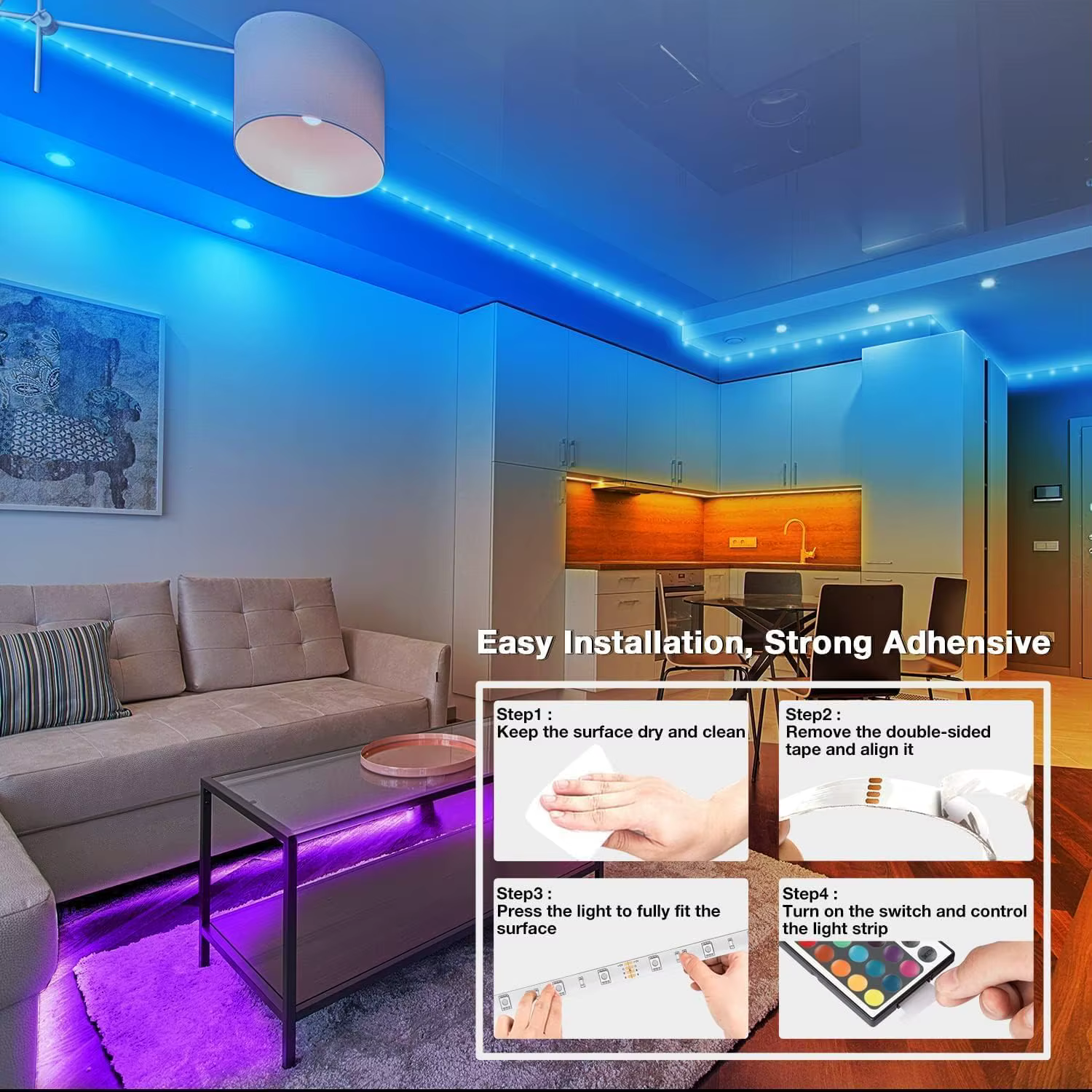 WIFI 44Keys RGB LED Light Strip Controller Bluetooth 24Keys Dimmer Remote Control Multiple Color Changing For LED Tape Lights
