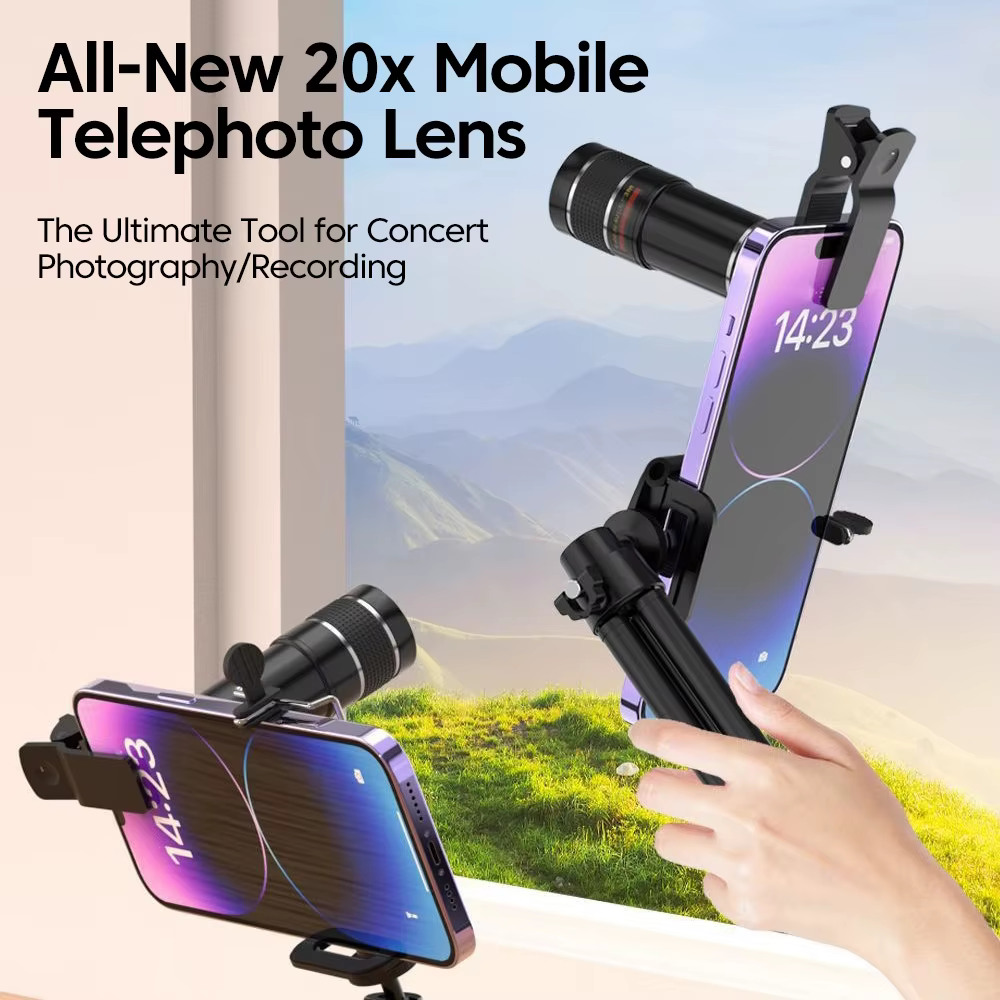Objectif téléobjectif pour téléphone portable