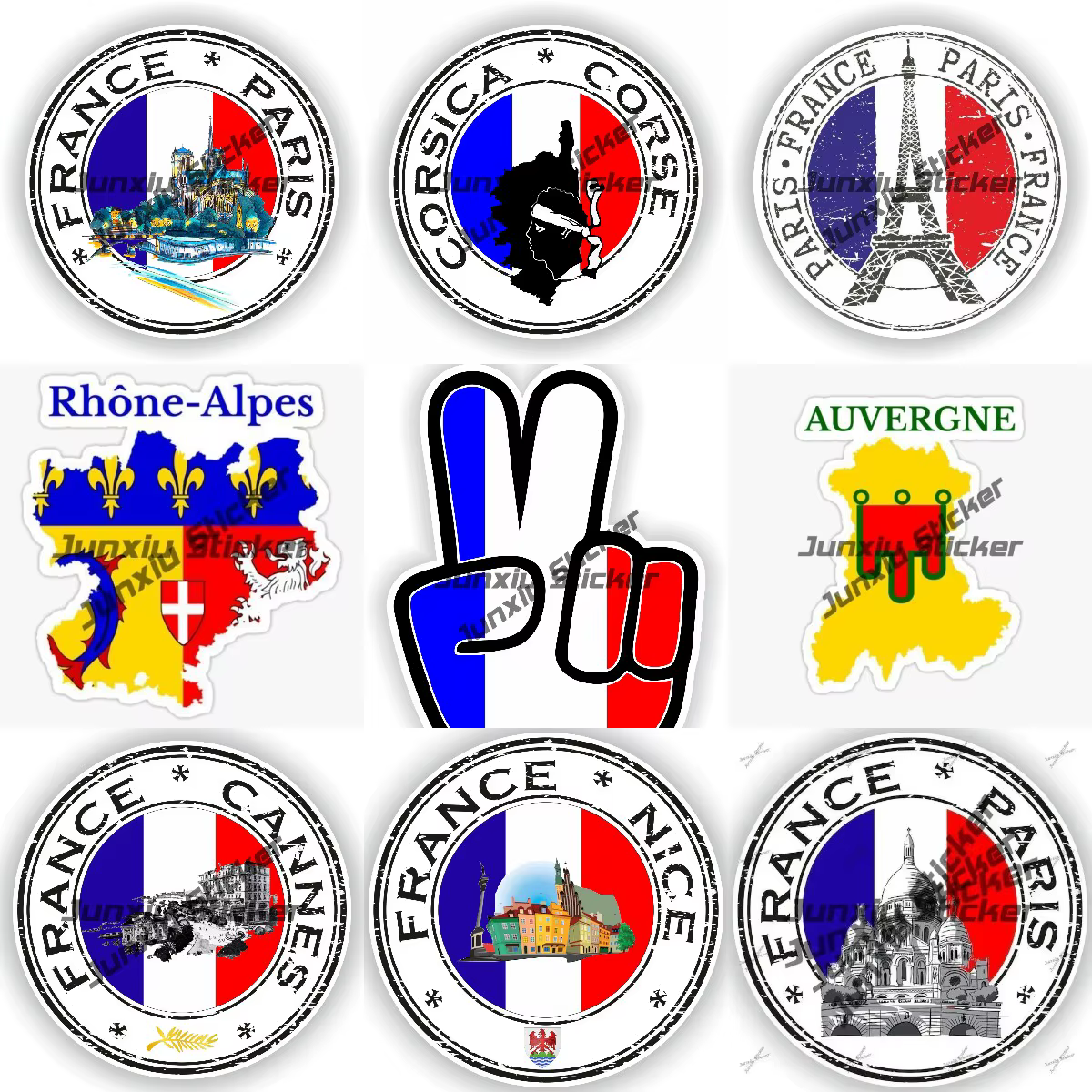 France Paris Mont Martre Cannes Nice Round Feel Seal