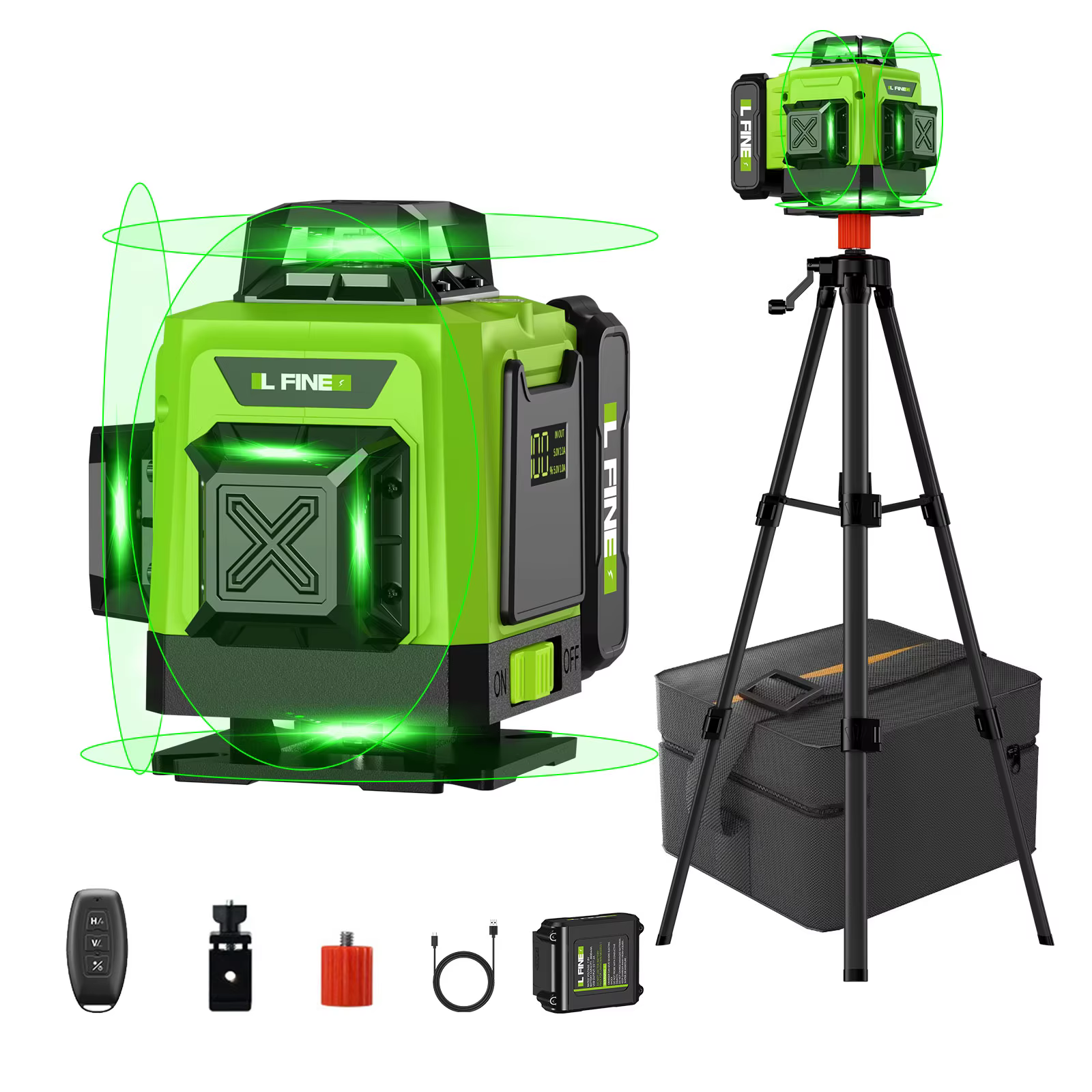 Niveau Laser auto-nivelant horizontale verticale croix 16 lignes lumière verte Nivel