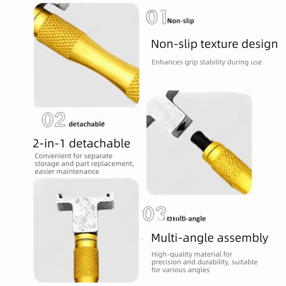 Durable et multifonctionnel. Poignée de clé à molette multi-angles 2 en 1