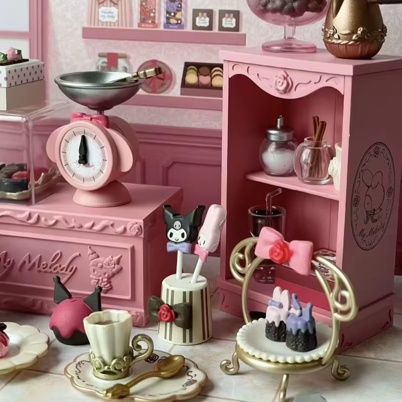 Série Rétro Café : Boîte Mystère Kulomi Make Tea – Figurine Mignonne et Tendance