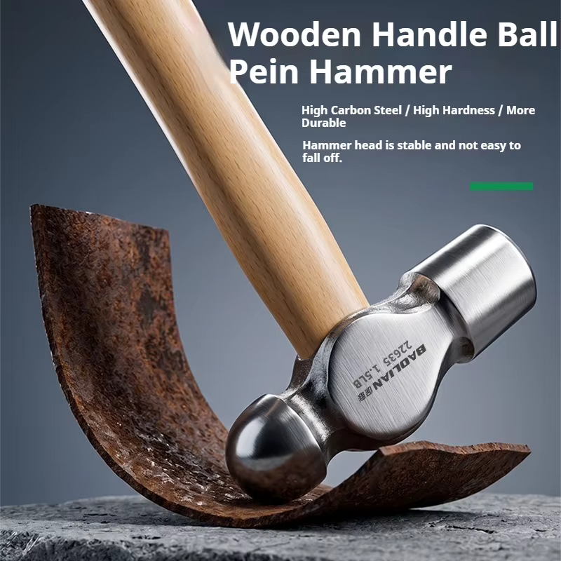 Marteau à tête sphérique BAOLIAN CRV avec manche en bois