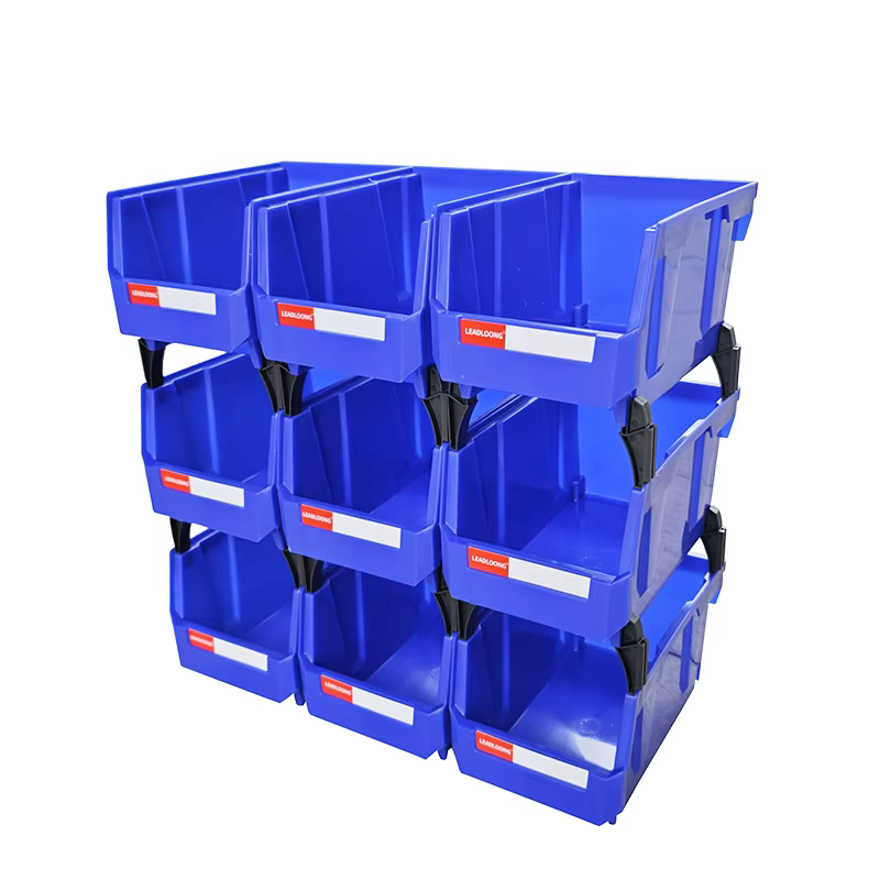 Bacs de rangement empilables en plastique