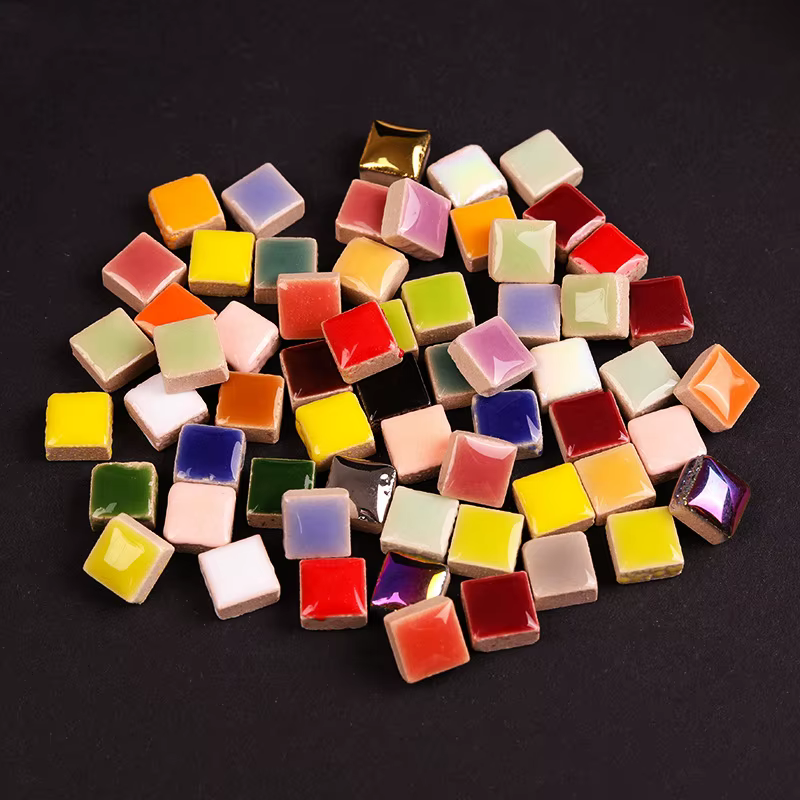 Mini carrelage mosaïque en céramique, 200g, 1CM, bricolage, carreaux en pierre, ornements faits à la main, artisanat mural, décoration de la maison