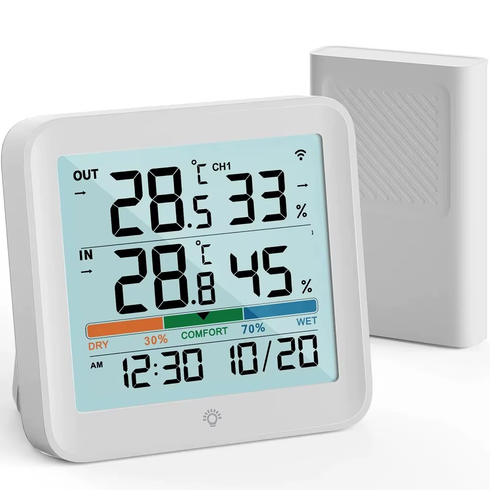 Thermomètre hygromètre numérique avec télécommande