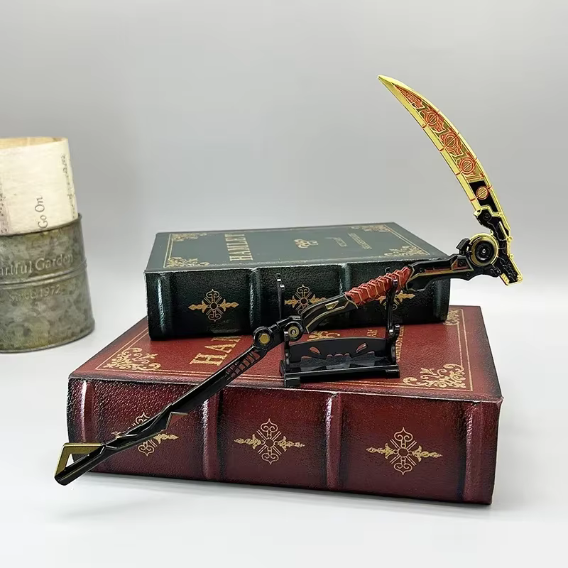 30cm Apex Legends Jeu Réplique Death Grip Scythe Arme En Métal Modèle Revenant Heirloom Ornements De Bureau À