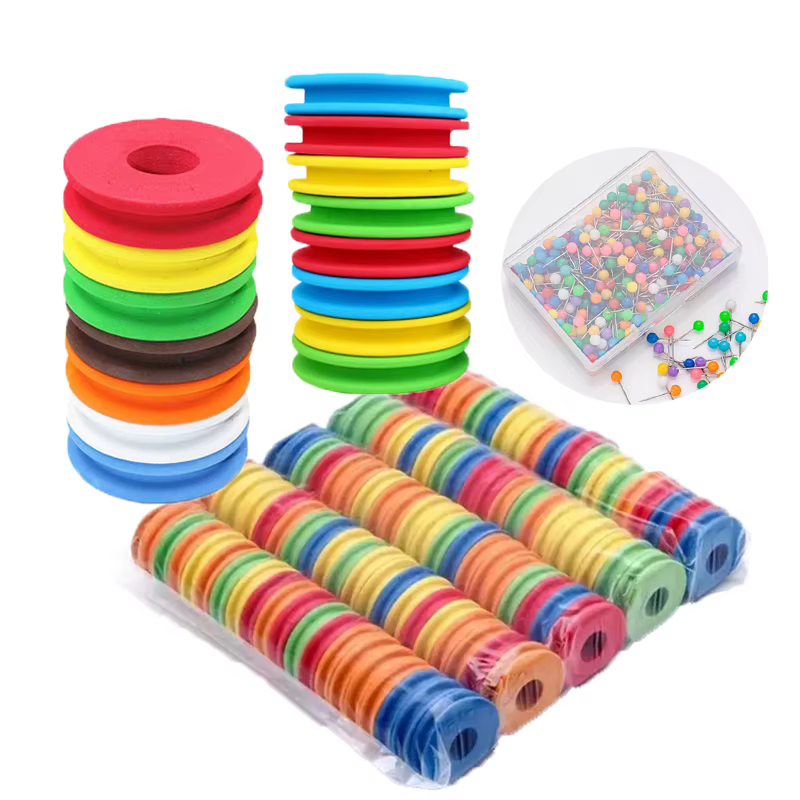 100 bobines de rangement en mousse pour ligne de pêche avec fente pour plomb, accessoires de pêche, couleur aléatoire