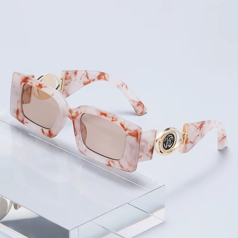 Lunettes de soleil carrées à petite monture pour femmes