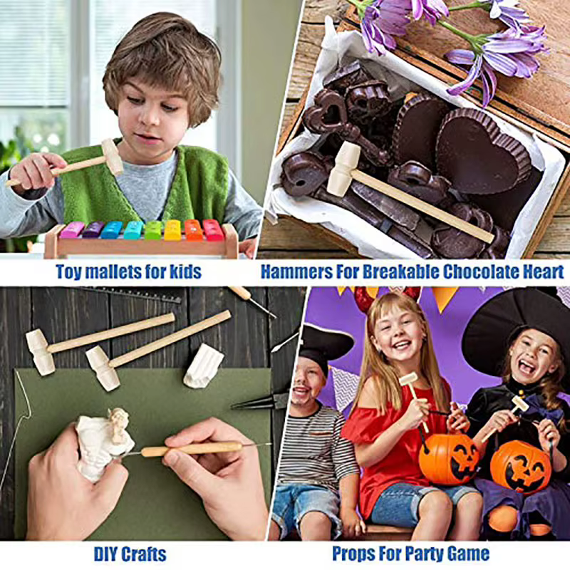 Mini marteau en bois de remplacement pour craquer les noix de chocolat