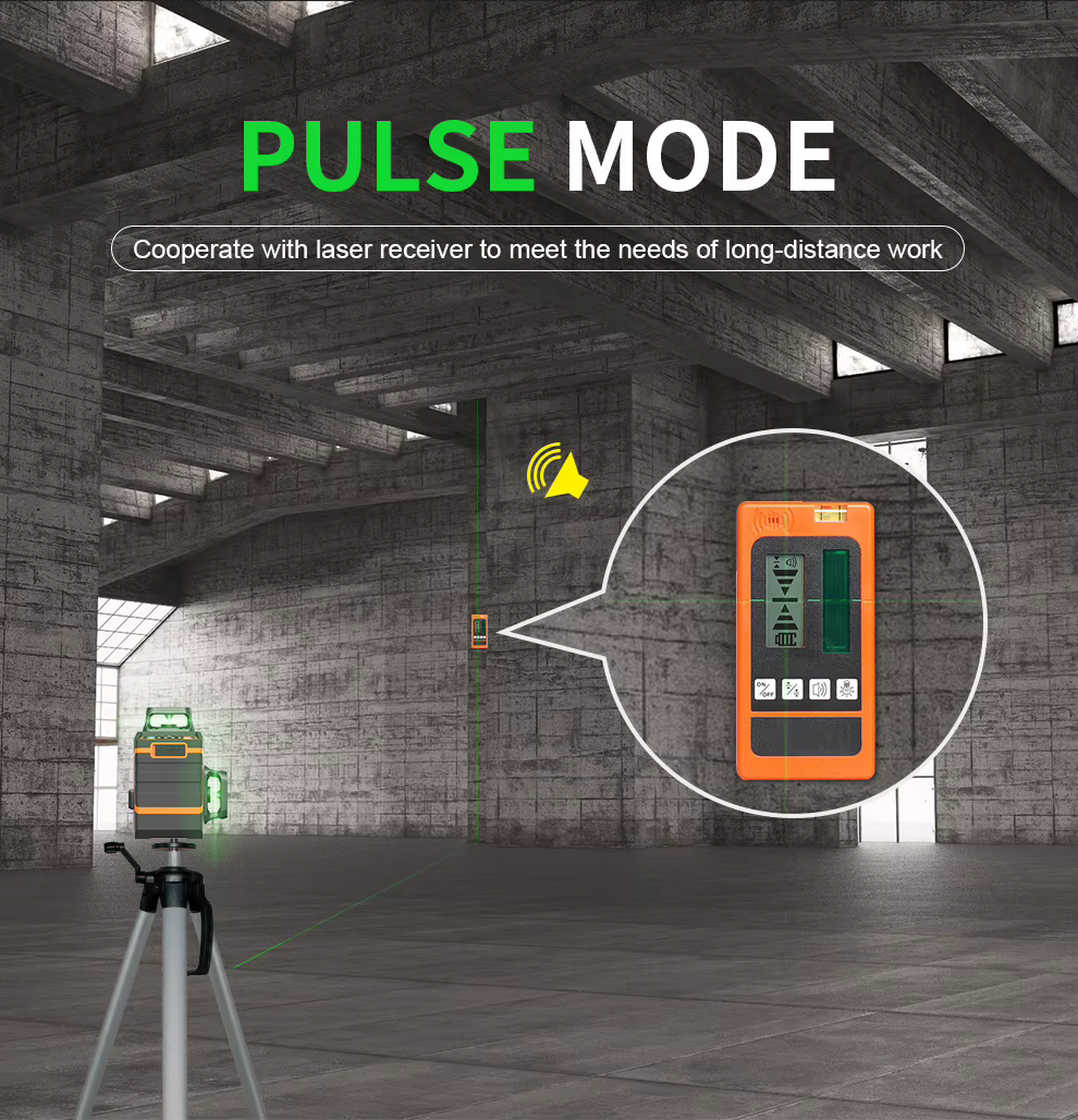 Ponbos Portable Mini niveau Laser auto-nivelant automatique 360