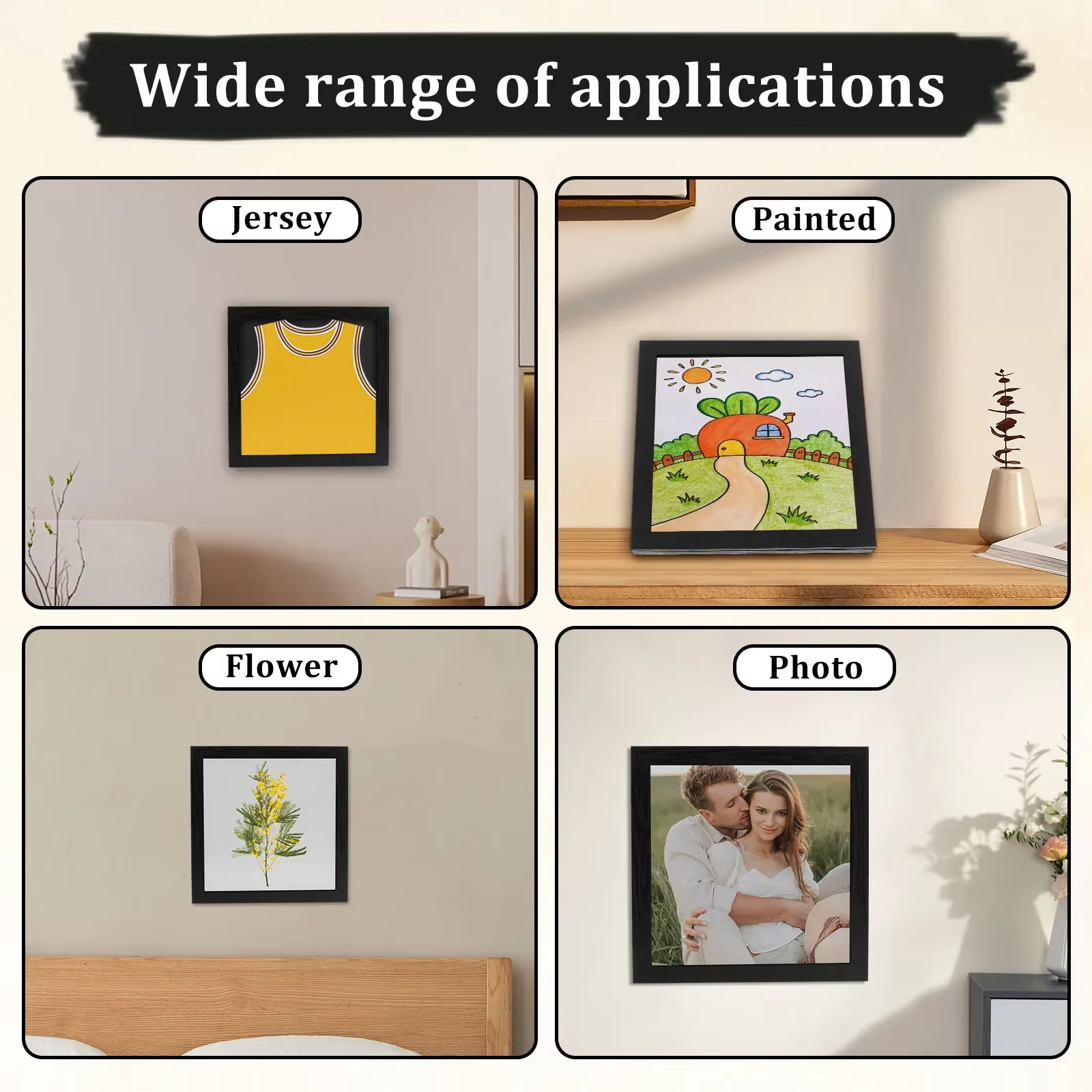 Cadre de présentation mural multifonctionnel pour maillots et objets de collection