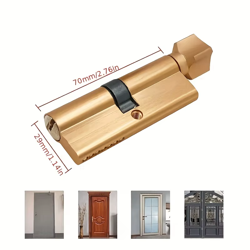 Cylindre de serrure de porte 70 mm