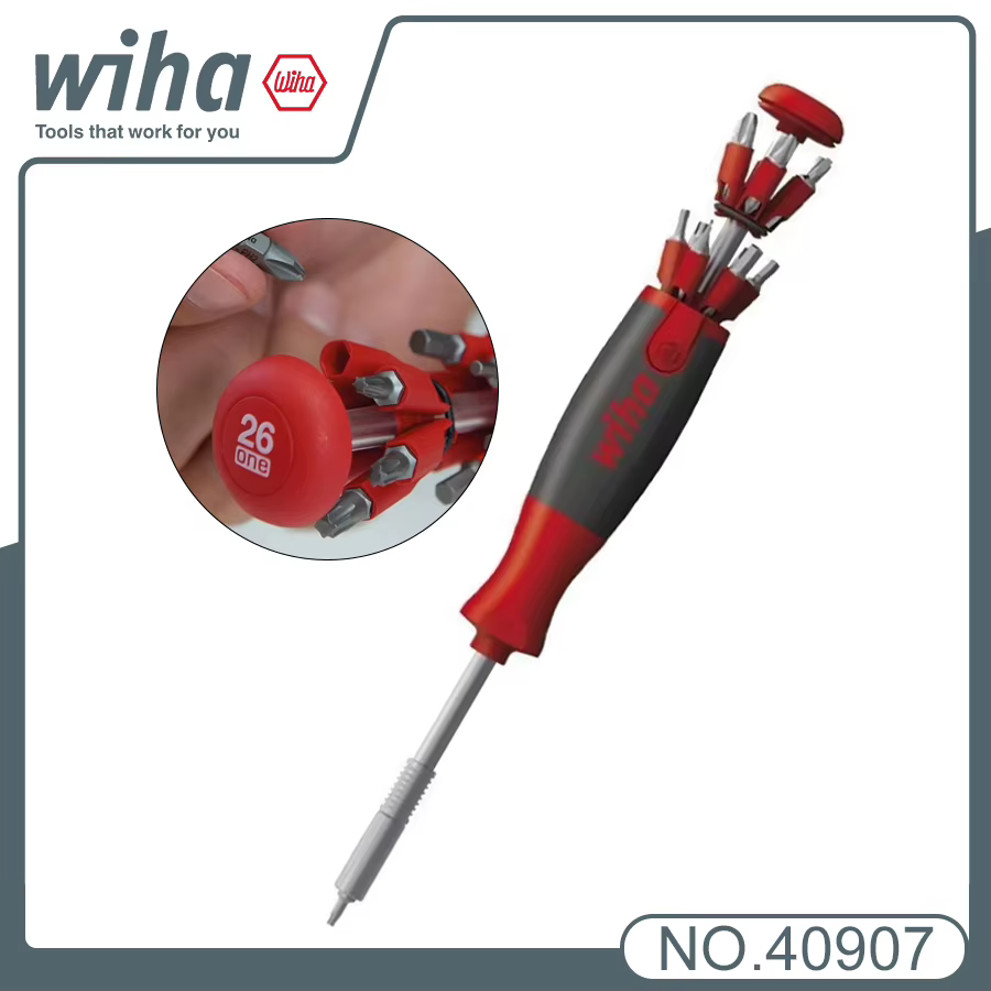 Ensemble de tournevis multifonctionnel WIHA 40907 26 en 1 avec porte-embouts