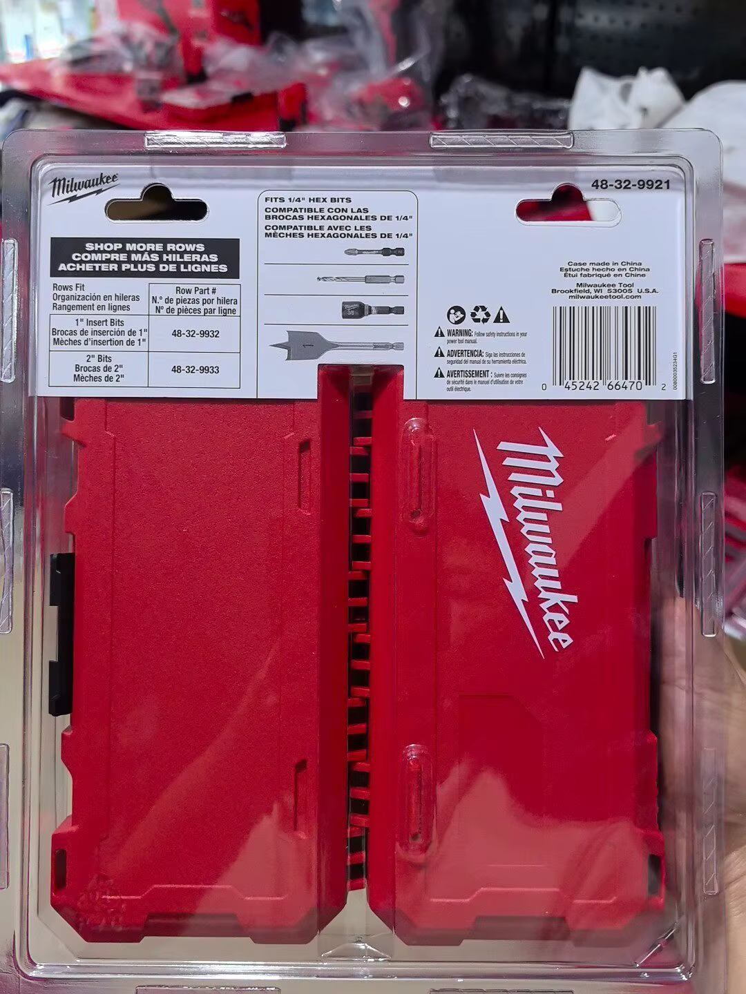 Boîte de rangement pour embouts hexagonaux de 1/4 po Milwaukee 48-32-9921 PACKOUT