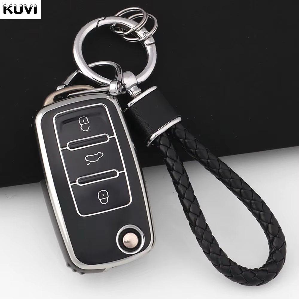 Housse de clé de voiture en TPU rose
