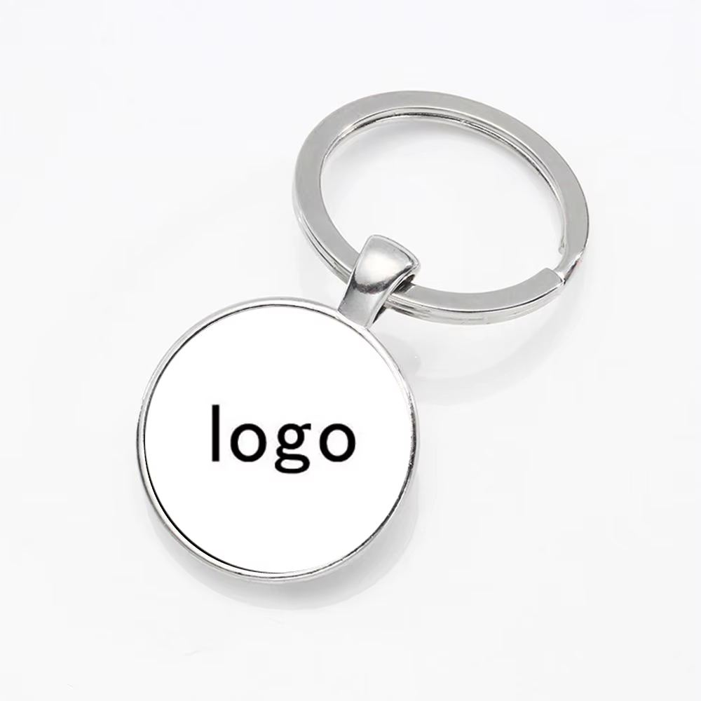 Porte-clés avec Logo personnalisé, personnalisation du Logo de l'entreprise, Photo couleur noir et blanc, personnalisation privée