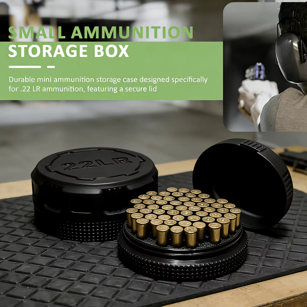 Boîte de rangement compacte et durable pour munitions