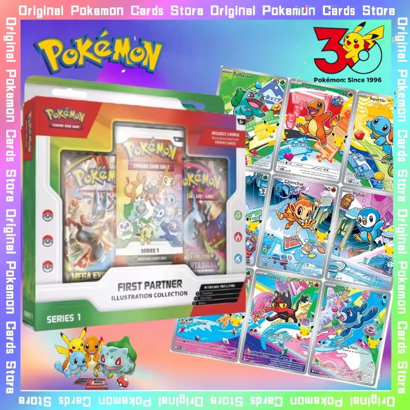 Nouvelle collection de cartes de jeu PTCG Pokémon 100% originale en version anglaise FIRST PARTNER ILLUSTRATION