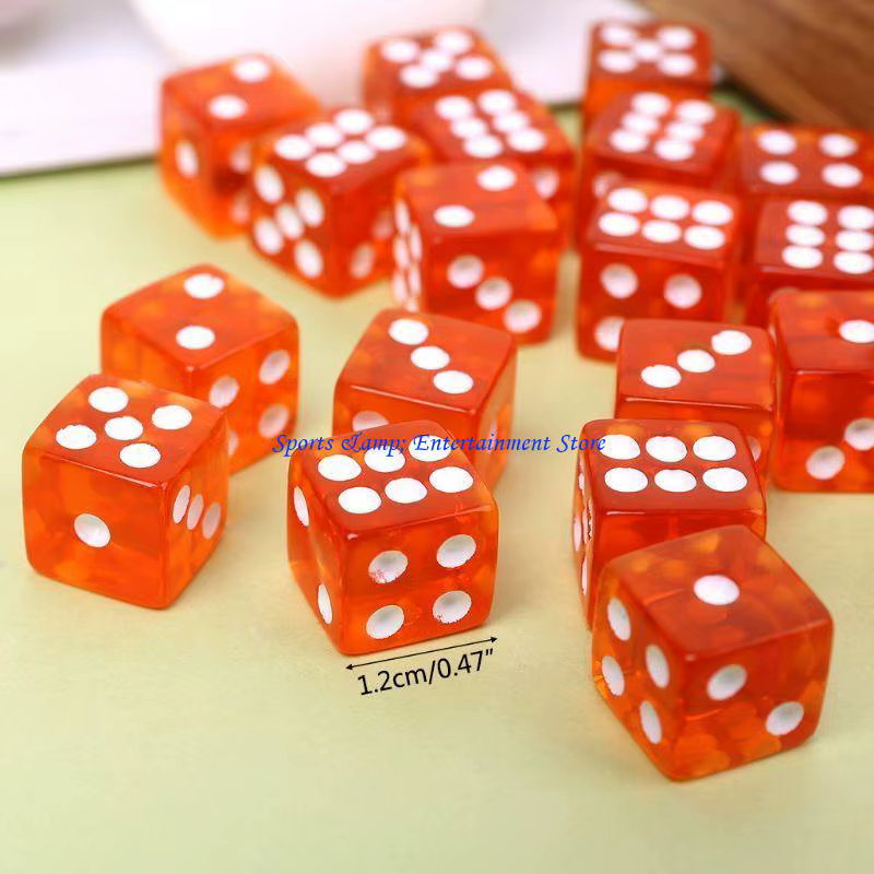 G7NF 25 pièces/ensemble nouveau jeu fête dés 12 dés carrés transparents Club coloré pour Pla