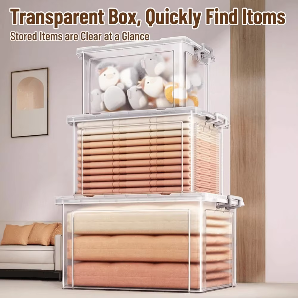 Boîtes de rangement transparentes sans BPA avec couvercles
