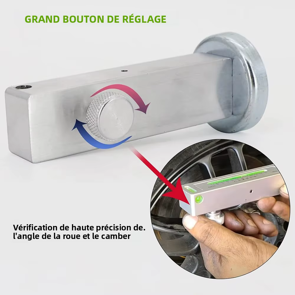 Niveau magnétique de positionnement automobile à 4 roues