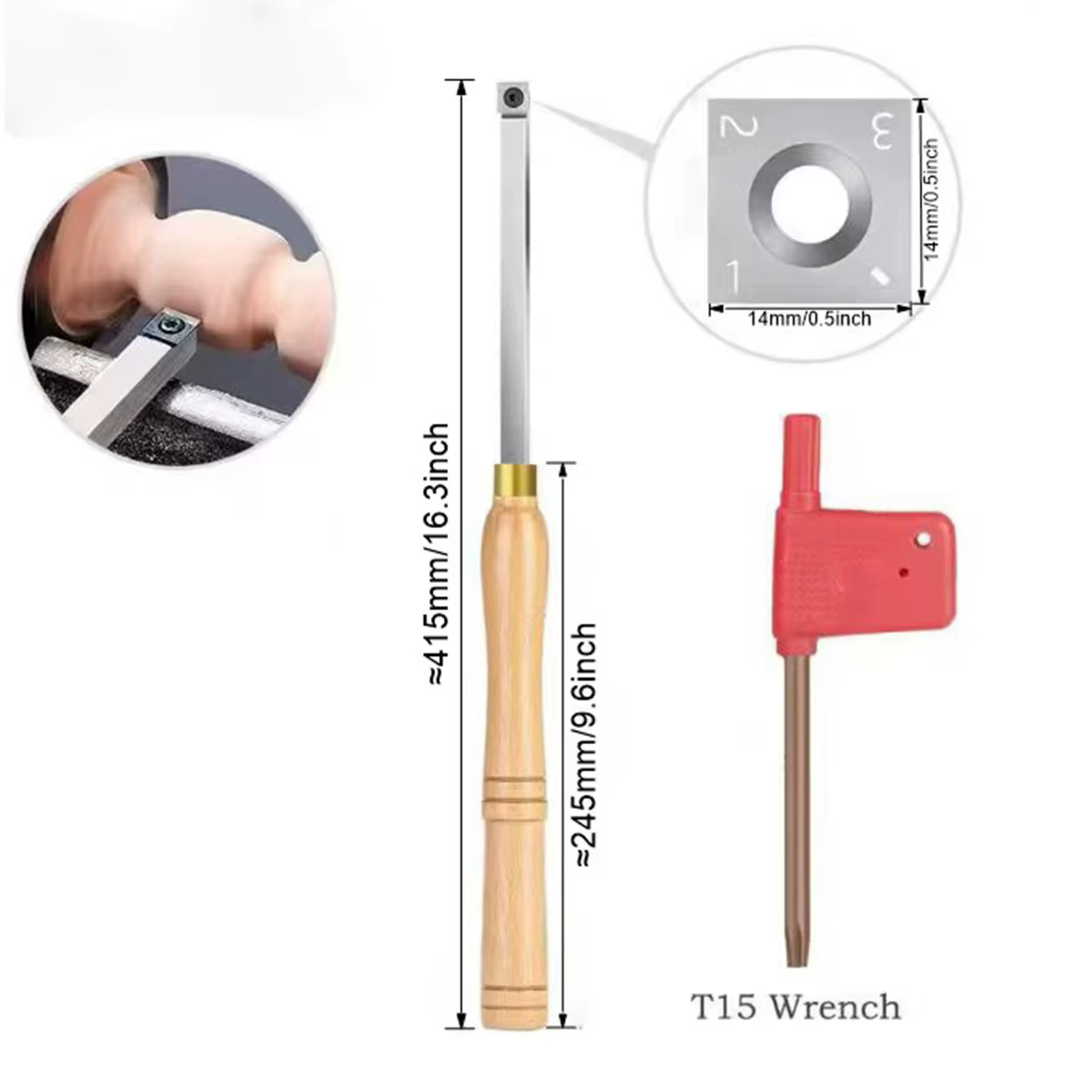 Manches d'outils pour tour à bois