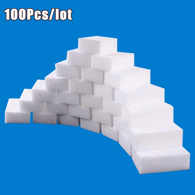 100/50 pièces/lot éponge mélamine 10X6X2cm