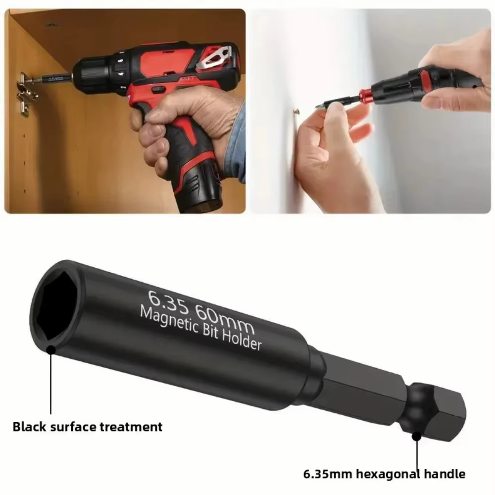 Tige d'extension magnétique pour embouts de tournevis 60 mm
