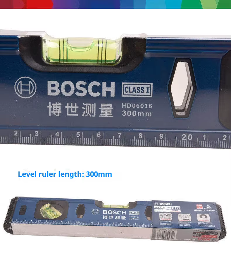 Niveau en alliage d'aluminium Bosch de 300 mm avec base magnétique puissante