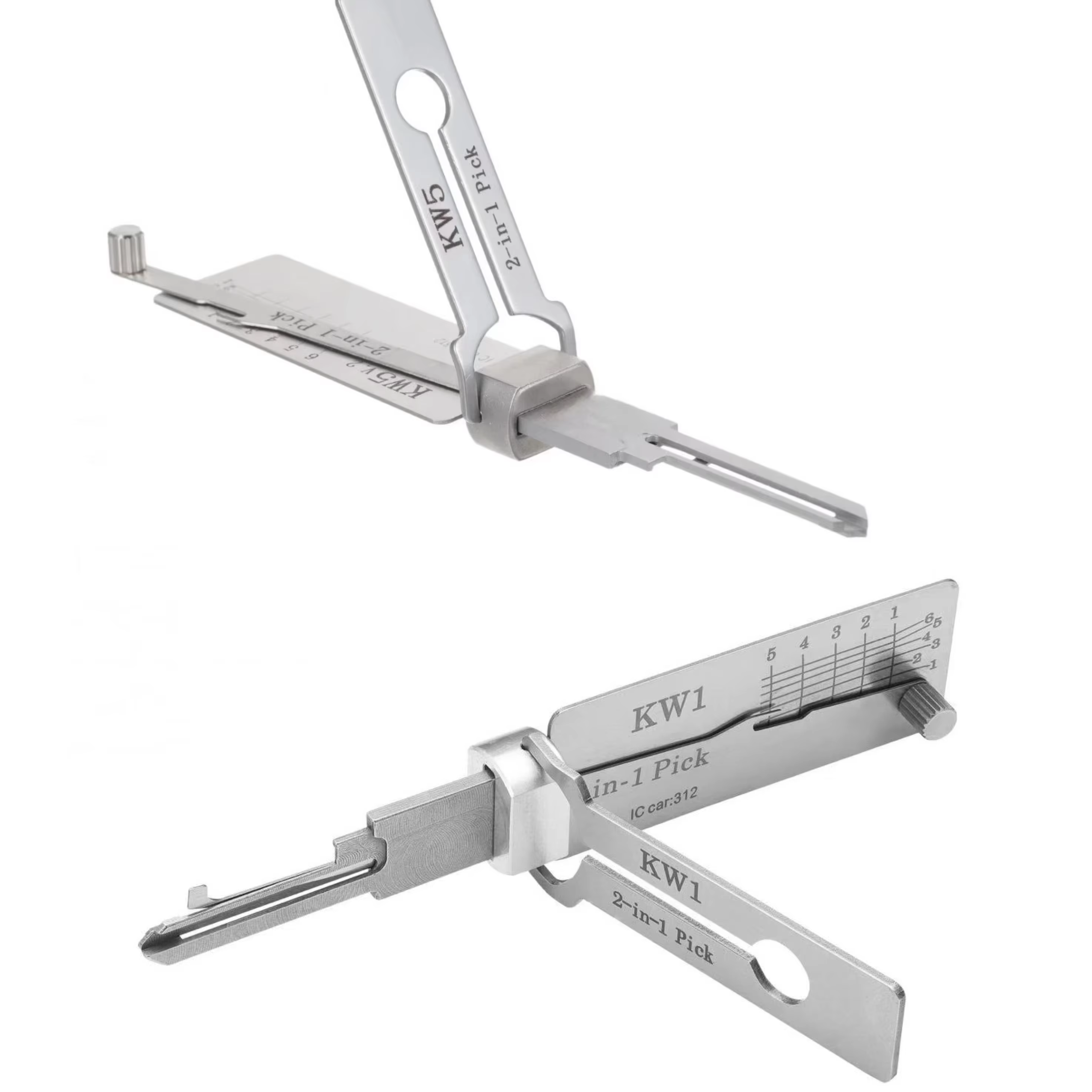 Outil professionnel de serrurier Lishi 2 en 1 SC4 SC1 SS001 Pro SS002 Pro SS002R R52 KW1 KW5 pour serrures de porte résidentielles et clés civiles