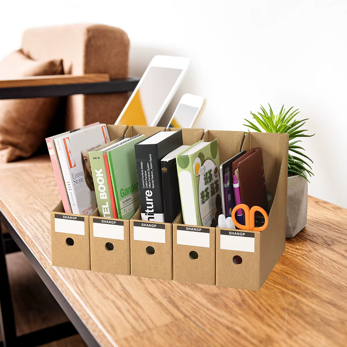 Porte-fichiers pliable pour magazines