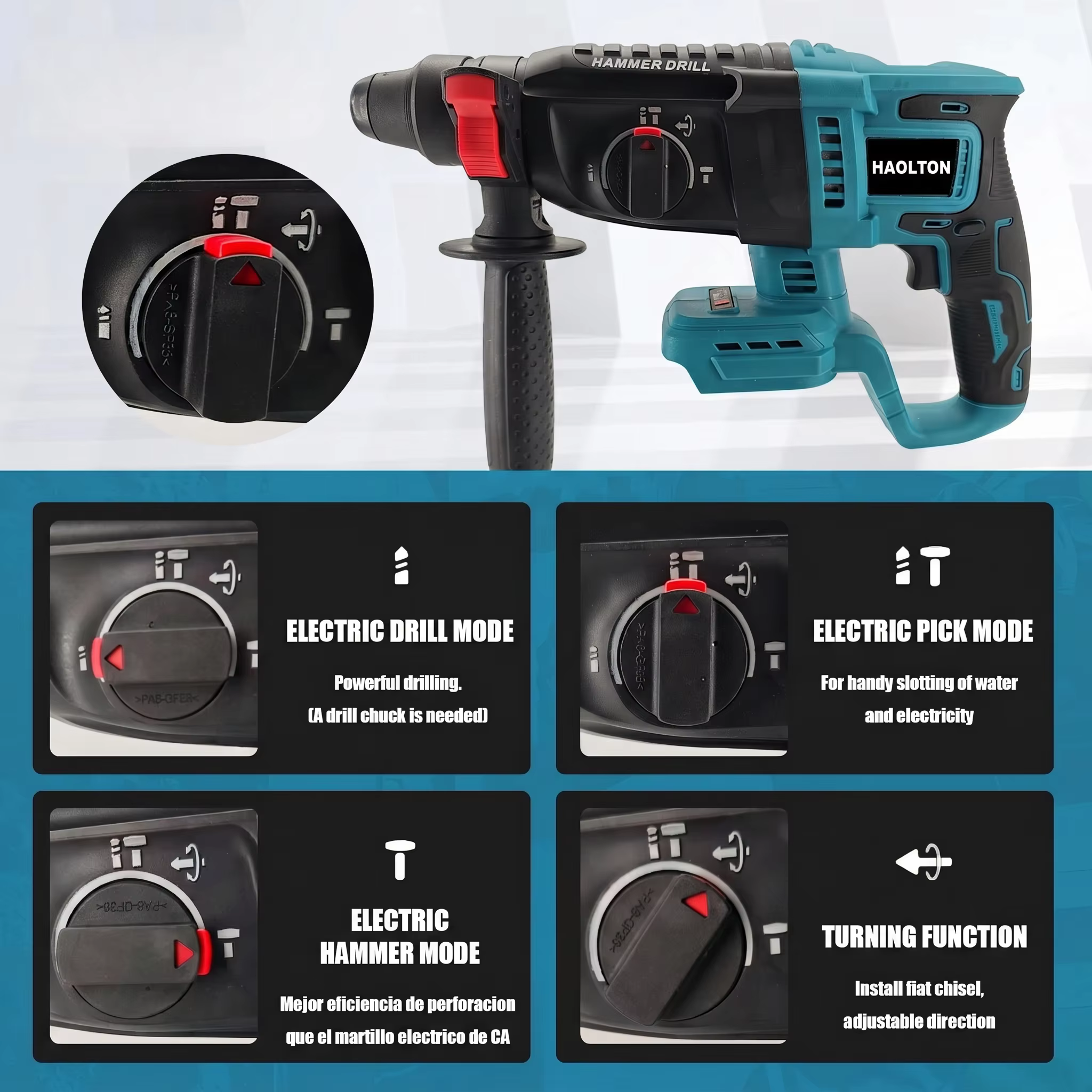 Marteau perforateur sans fil HAOLTON DHR242 26MM