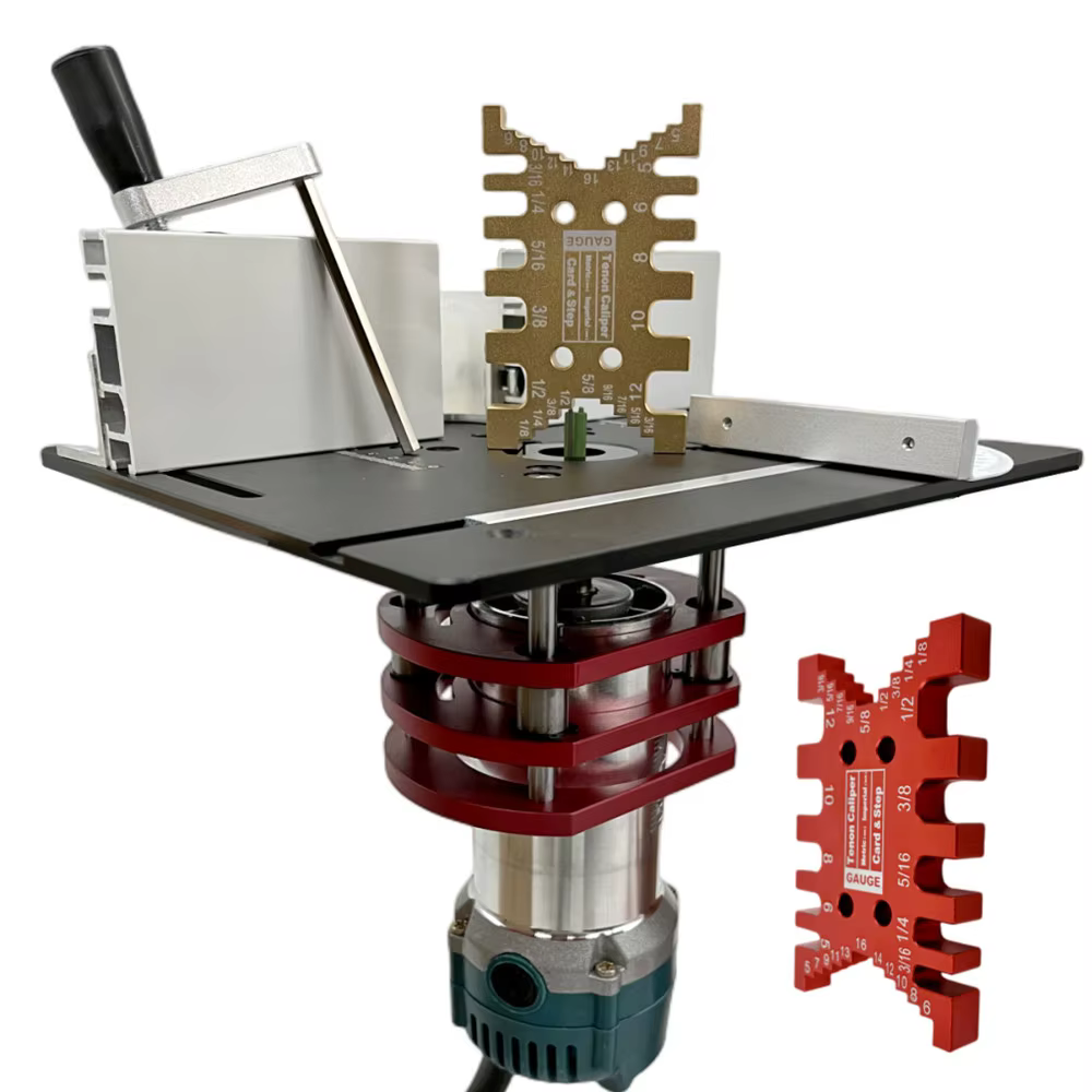 Système de levage de routeur pour le travail du bois et plaque supérieure en aluminium pour moteurs de 65mm de diamètre