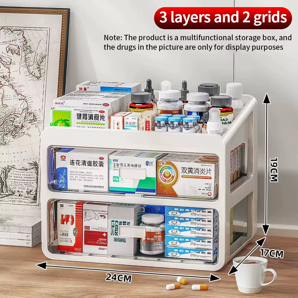 Boîte de rangement multifonctionnelle pour médicaments