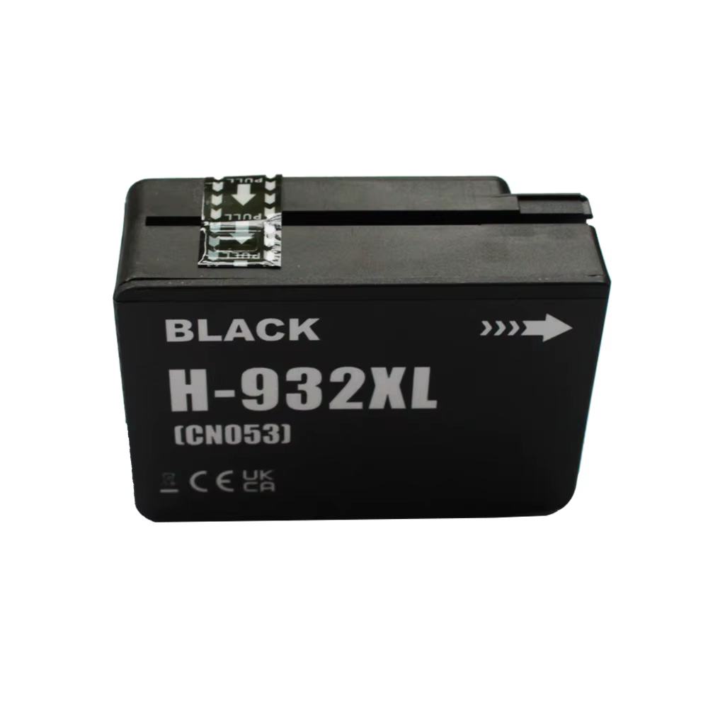 2 cartouches d'encre compatibles pour HP932 HP 932 XL CN053AN pour imprimante HP Officejet Pro 6100 6600 6700 7110 7610 7612 Affichage du niveau d'encre
