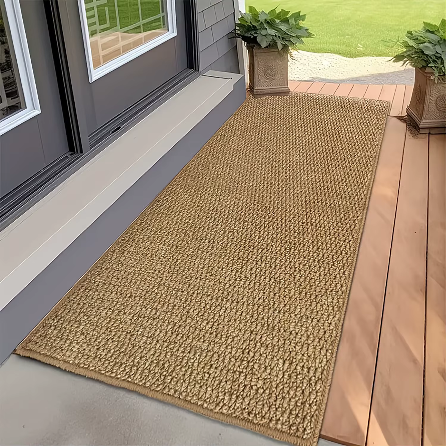 Tapis d'entrée long, tapis de bienvenue pour porte d'entrée, tapis d'extérieur/interieur, tapis de couloir antidérapant et lavable