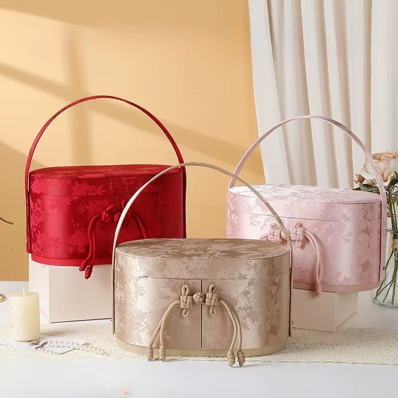 Coffret cadeau exquis, panier de fleurs Portable