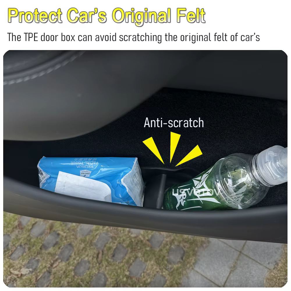 Boîte de rangement latérale pour portière de voiture USVOTOV pour Tesla Model Y Juniper 2025 2026, Model 3, Model YL – Accessoires, organiseur de porte, bac à déchets