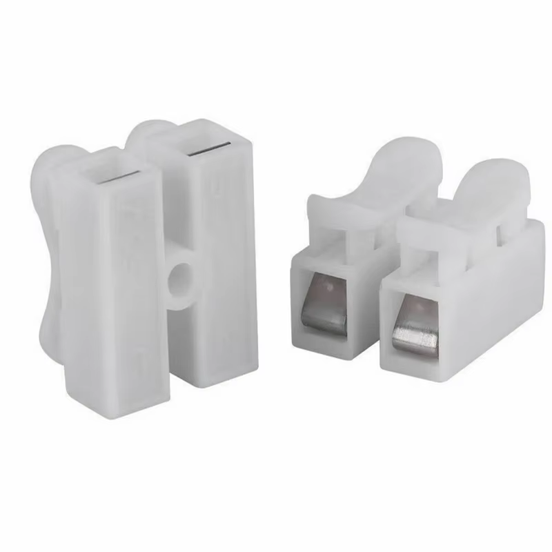 Boîte 55 pièces CH-2 connecteur rapide de fil à ressort 2p bornes à sertir électriques bloc pince de câble d'épissure bande Led facile à installer