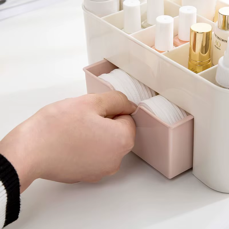 Boîte de rangement en plastique acrylique pour maquillage