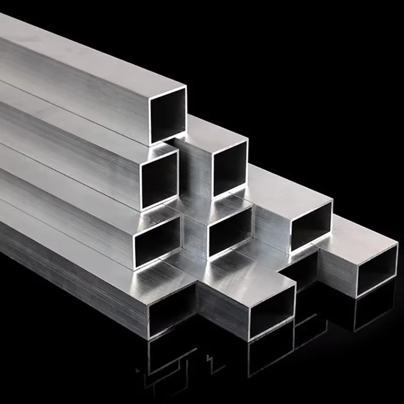 Tube carré en aluminium 6mm 8mm 10mm 15mm 20mm 30mm 40mm 50mm 60mm 80mm 100mm
